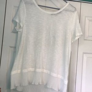 White dressy top with button down back